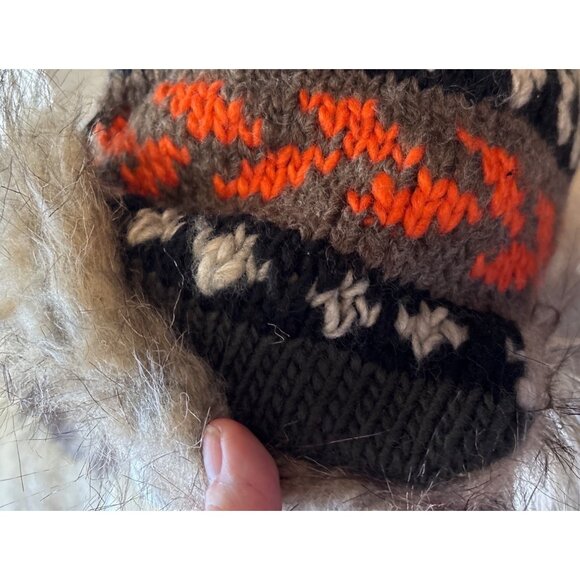 American Eagle Winter Hat Trapper Toque Faux Fur Knit Multicolor One Size Winter - Picture 11 of 11